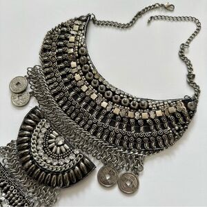 Silver Necklace - Boho Style